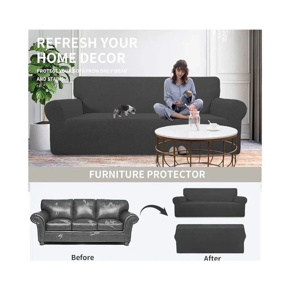 Easy-Going Stretch Sofa Slipcover 1-Piece Jacquard Furniture Protector